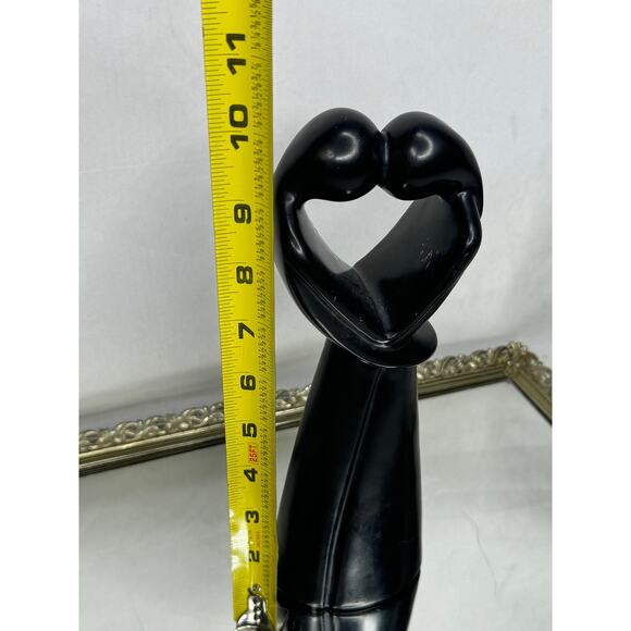 Beautiful Vintage Hand Carved Black Soapstone Figurine Lovers Made in Kenya - Picture 6 of 9